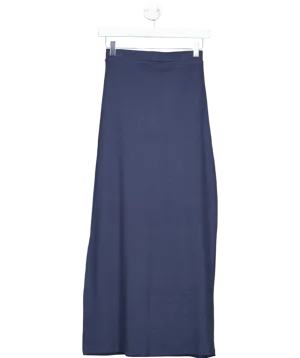 MANGO Blue Cable Knit Skirt UK S