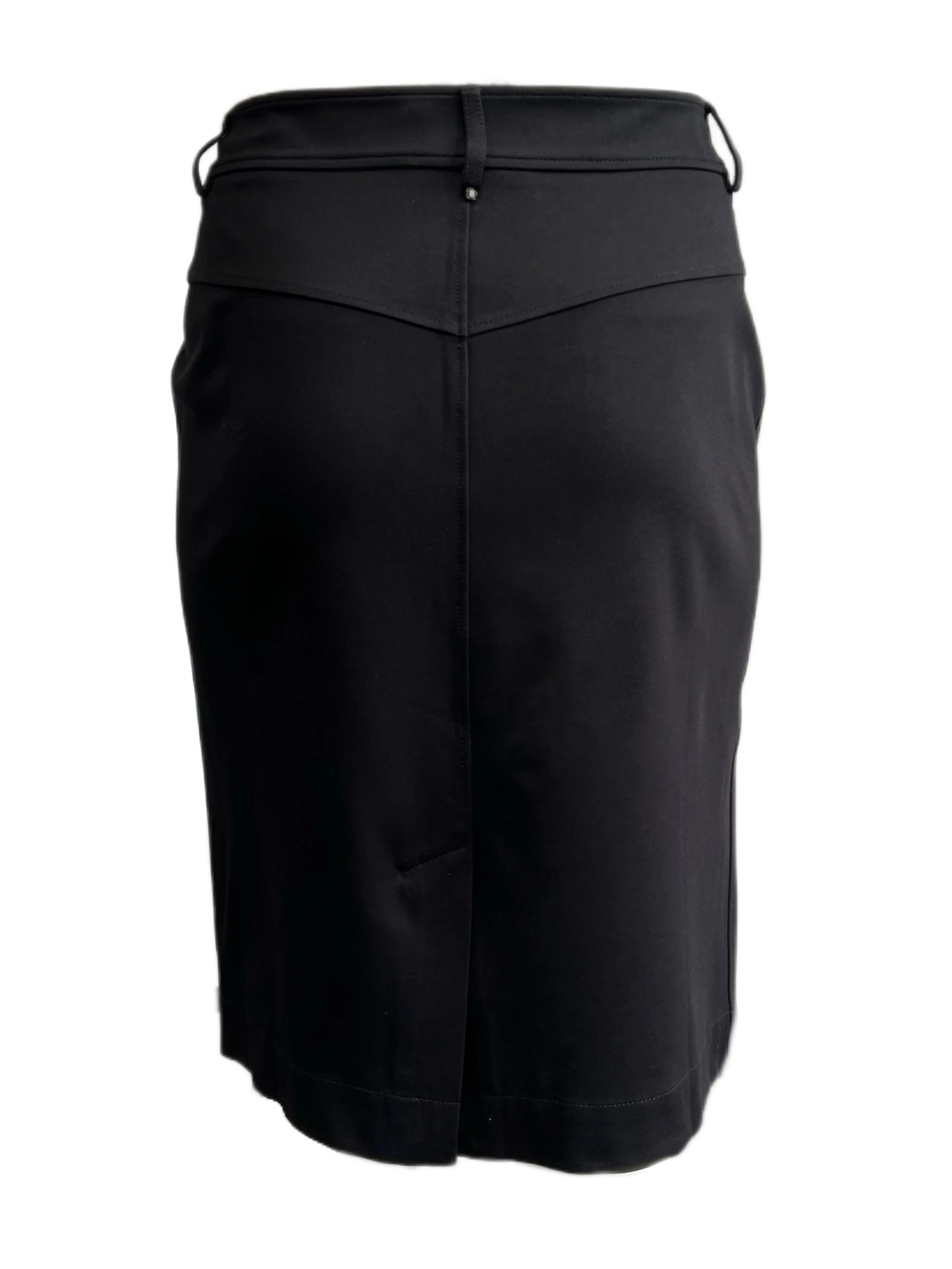 Marina Rinaldi Women's Black Oblativo Straight Jersey Skirt NWT