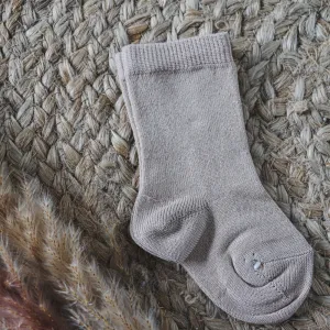 Meia Pata Beige Plain Knee Socks