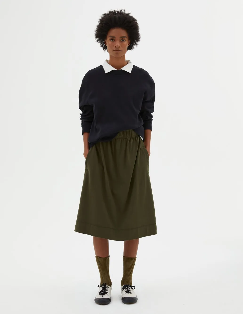 MHL W'Track Skirt Matte Jersey Seaweed