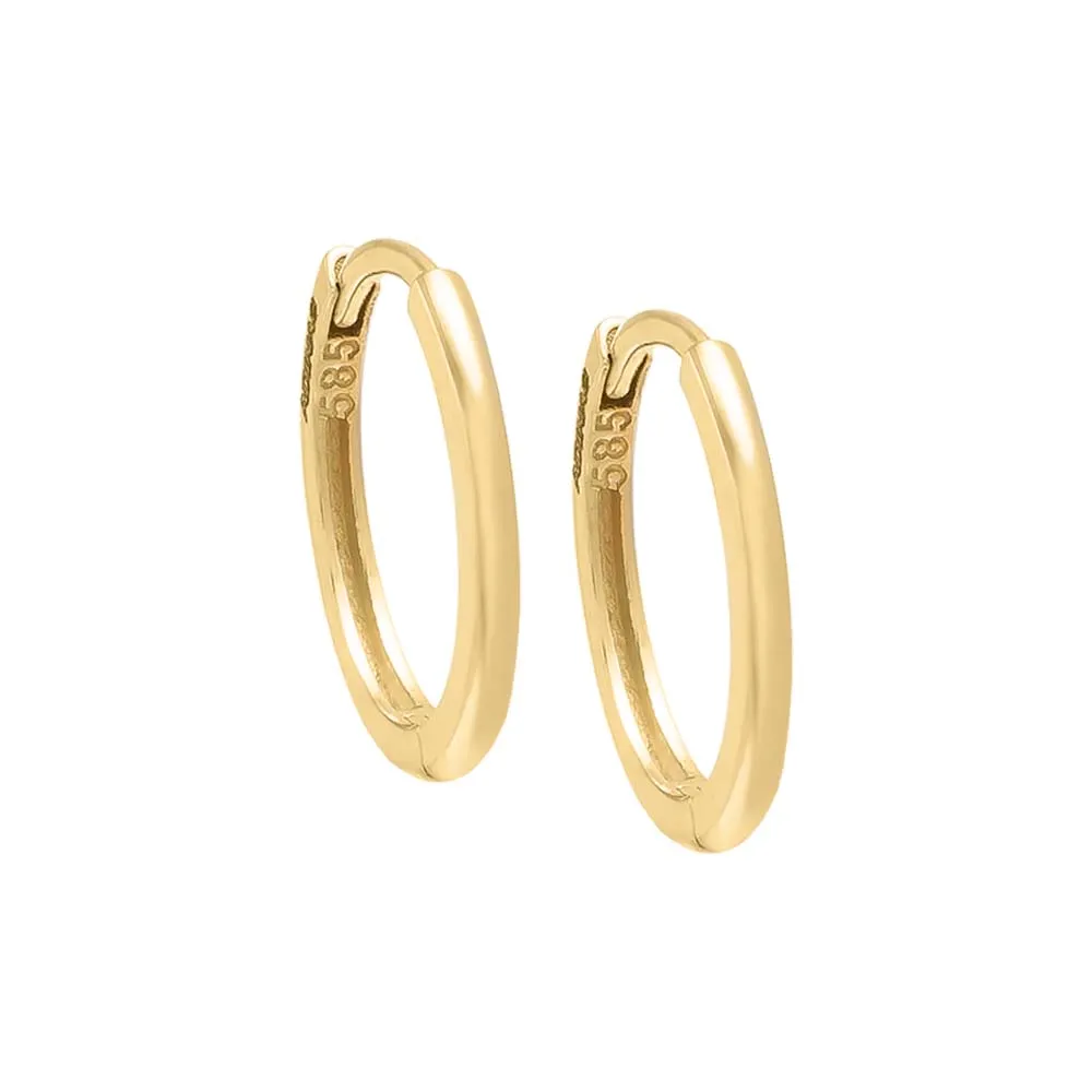 Mini Solid Huggie Earring 14K