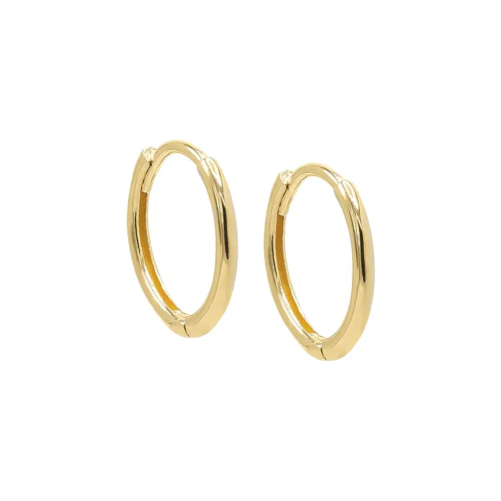 Mini Solid Huggie Earring 14K