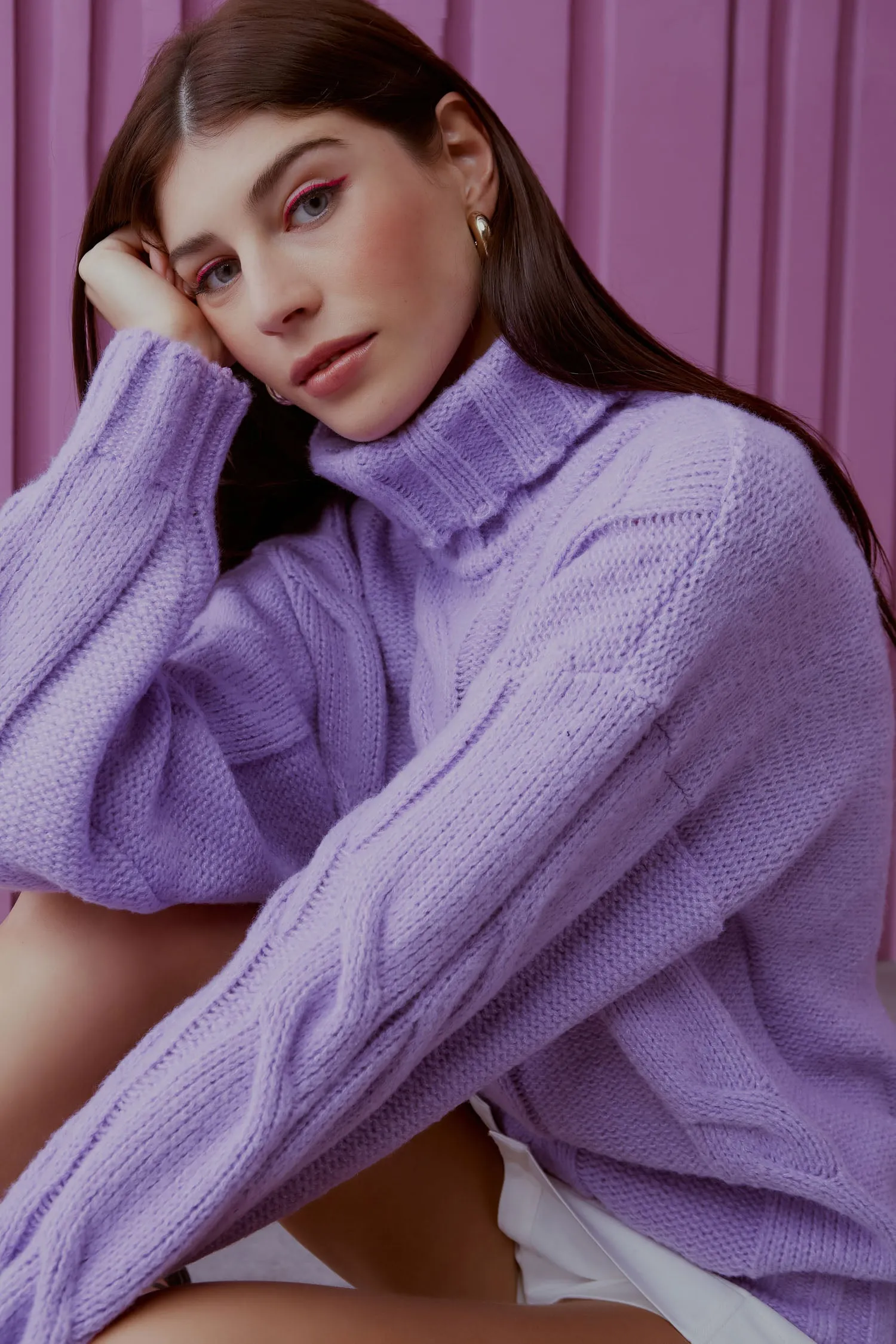 MO KNITTED BRAIDED SWEATER