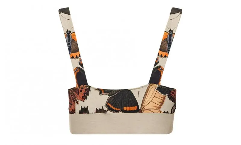 Modal Lounge Bralette - Moths & Butterflies -