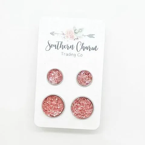 Mommy & Me Stud Earrings Sets -- 3 Pattern/Color Choices!