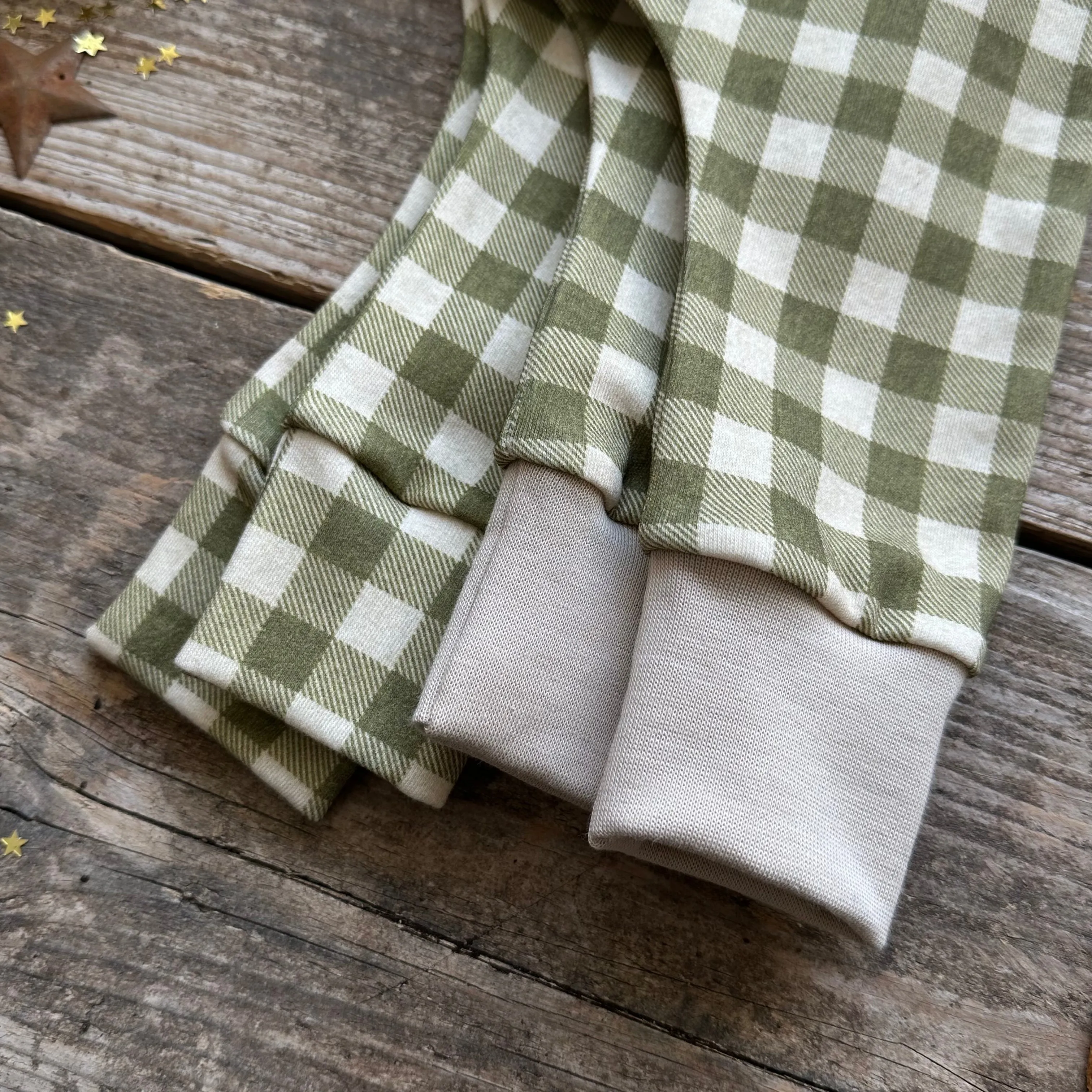 Moss Check Long Top
