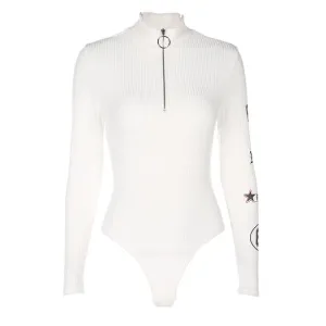 'MotoSport' 1/3-Zip Bodysuit