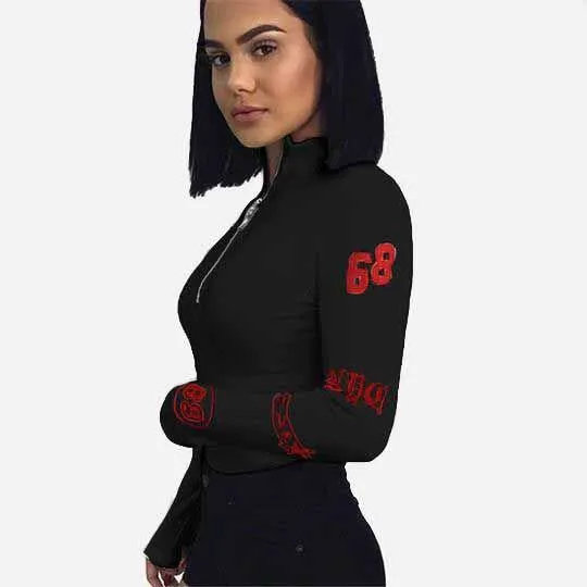 'MotoSport' 1/3-Zip Bodysuit