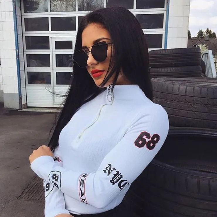 'MotoSport' 1/3-Zip Bodysuit