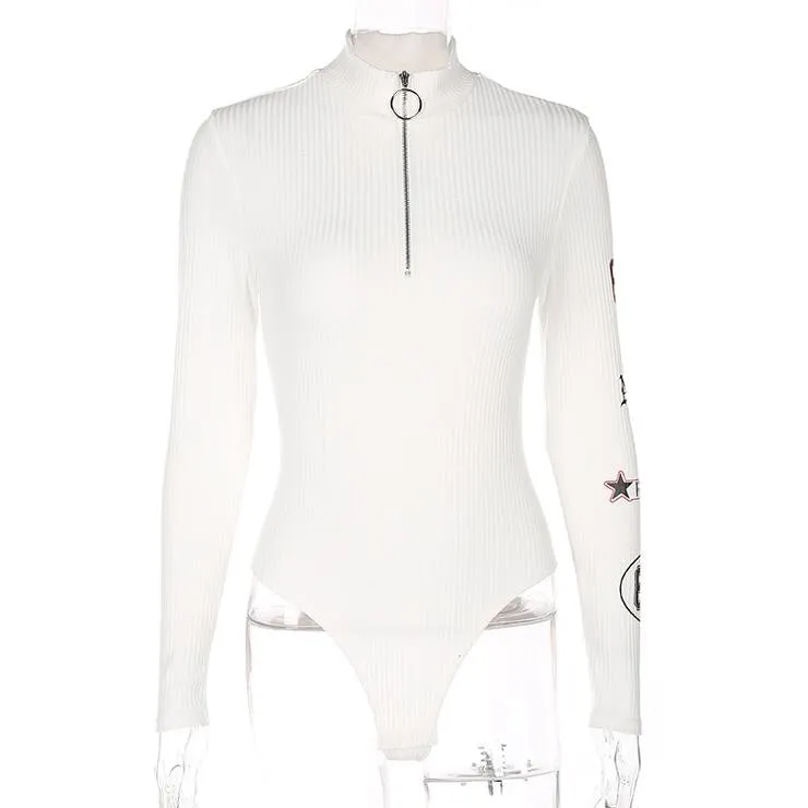 'MotoSport' 1/3-Zip Bodysuit