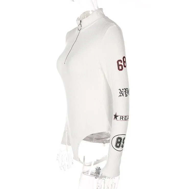 'MotoSport' 1/3-Zip Bodysuit