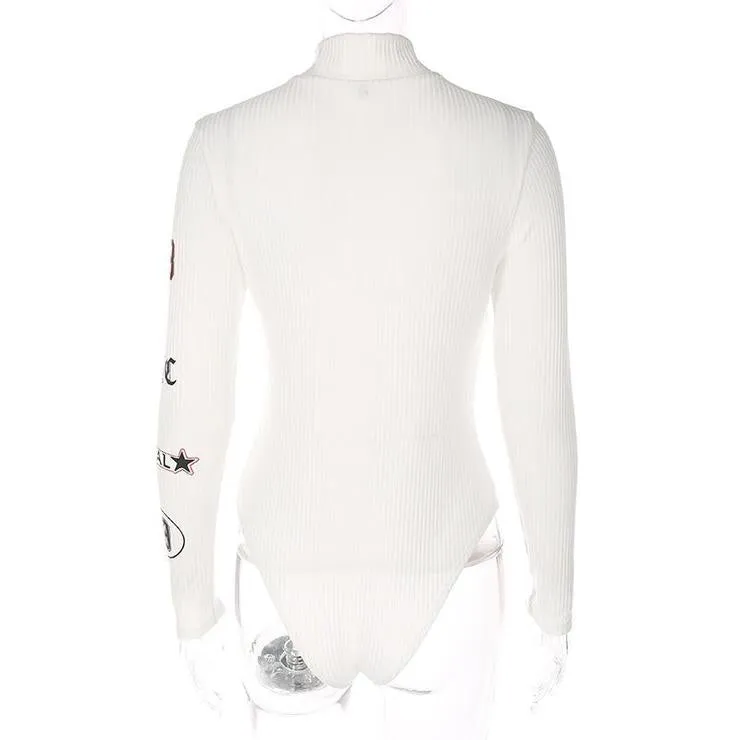 'MotoSport' 1/3-Zip Bodysuit