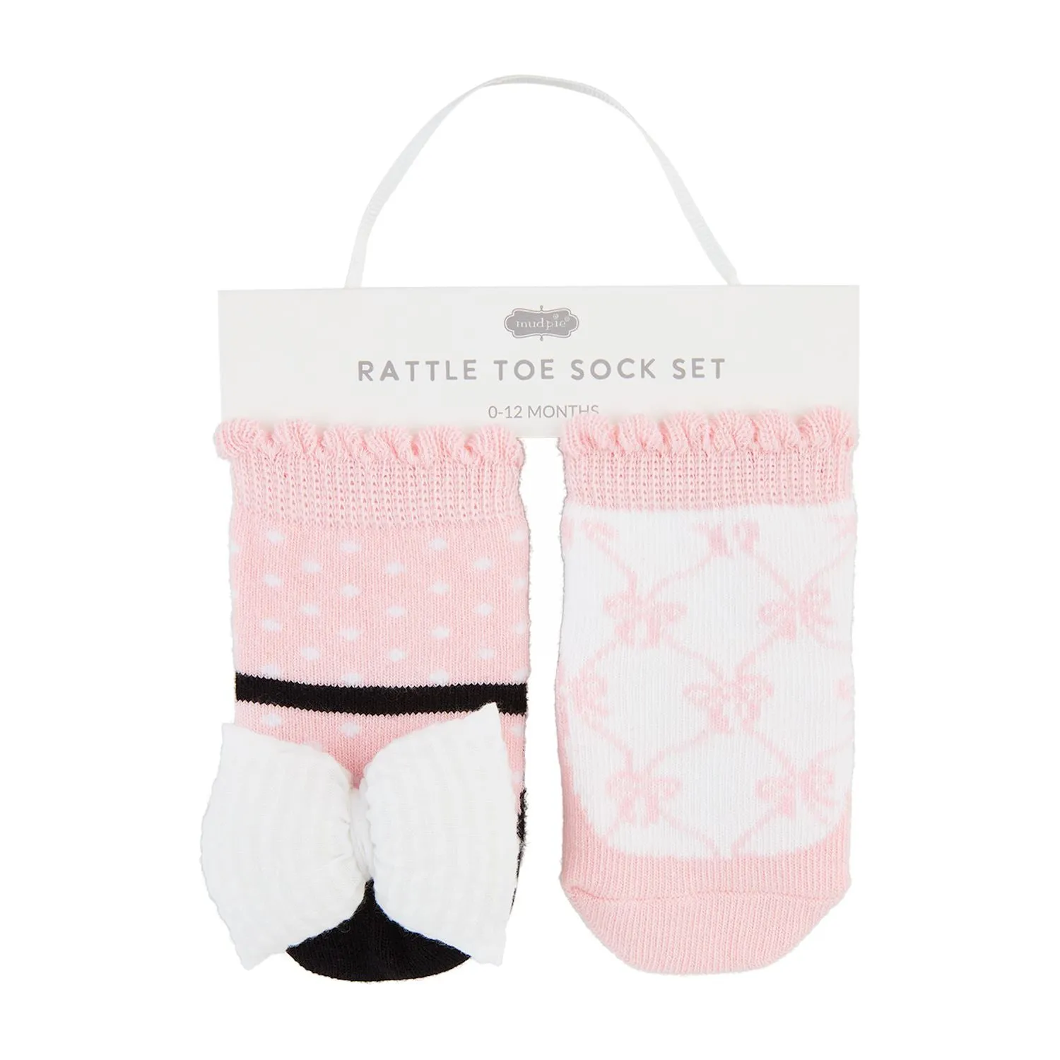 Mud Pie Bow Rattle Toe Sock Set