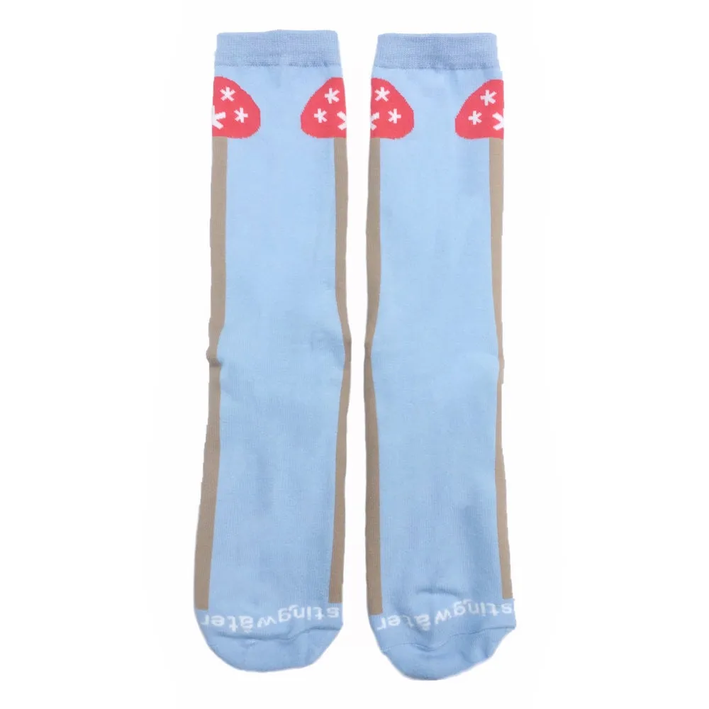Mushroom Groeing Tall Socks Air Blue