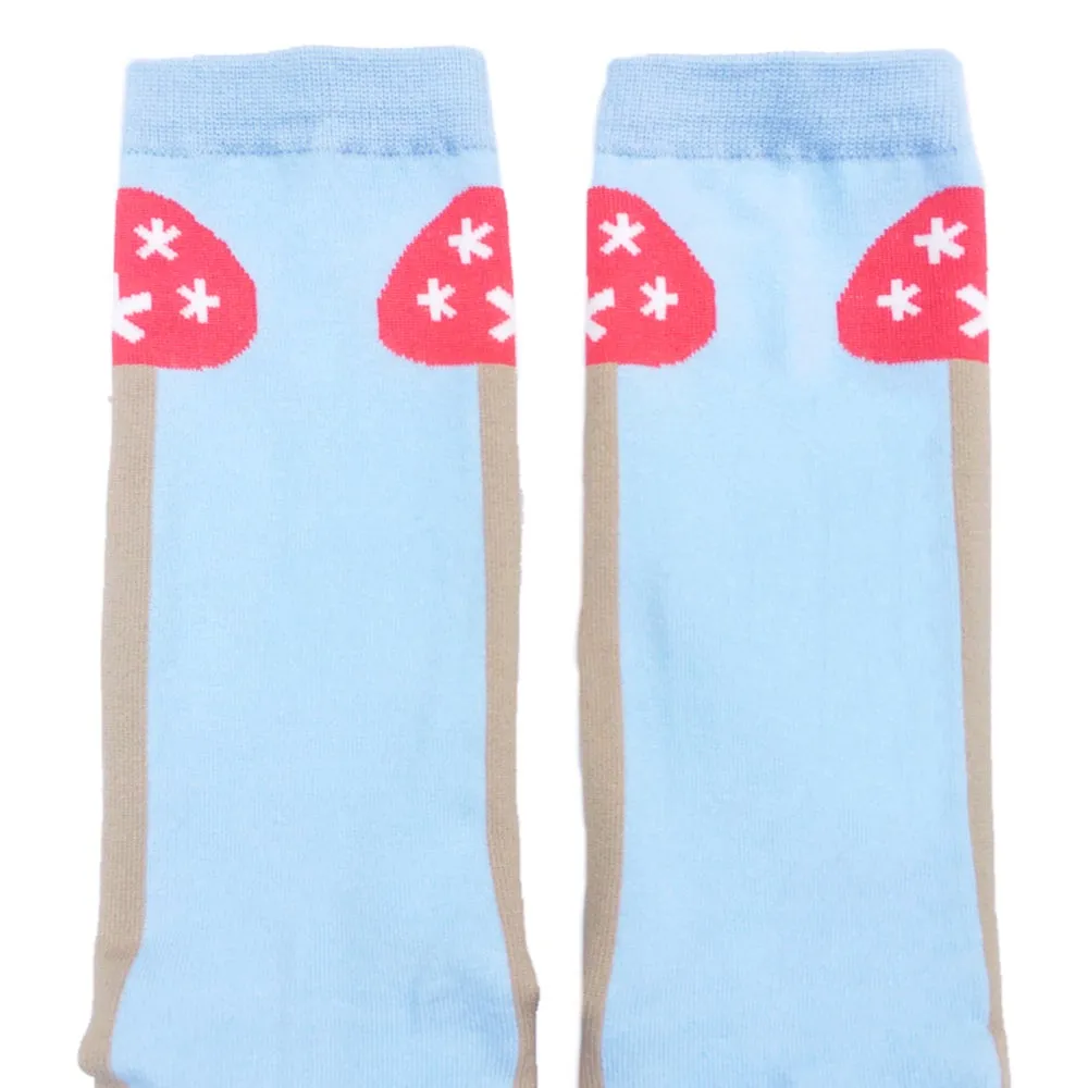Mushroom Groeing Tall Socks Air Blue