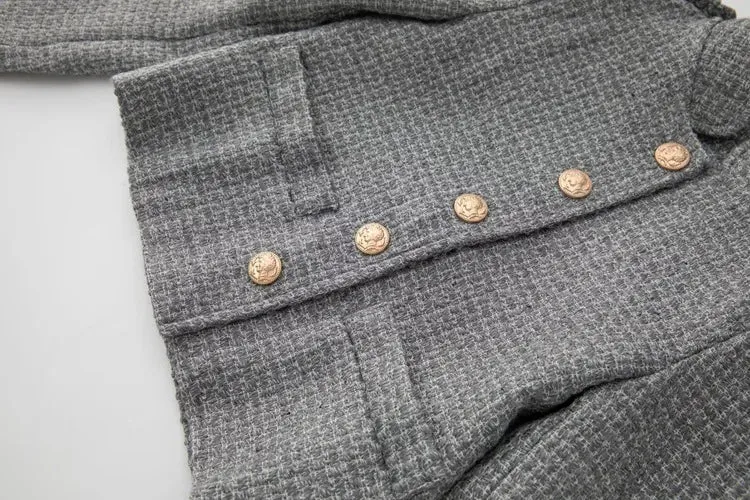 Naomi Tweed Jacket   Elastic Wasit Mesh Skirt 2-Piece Set