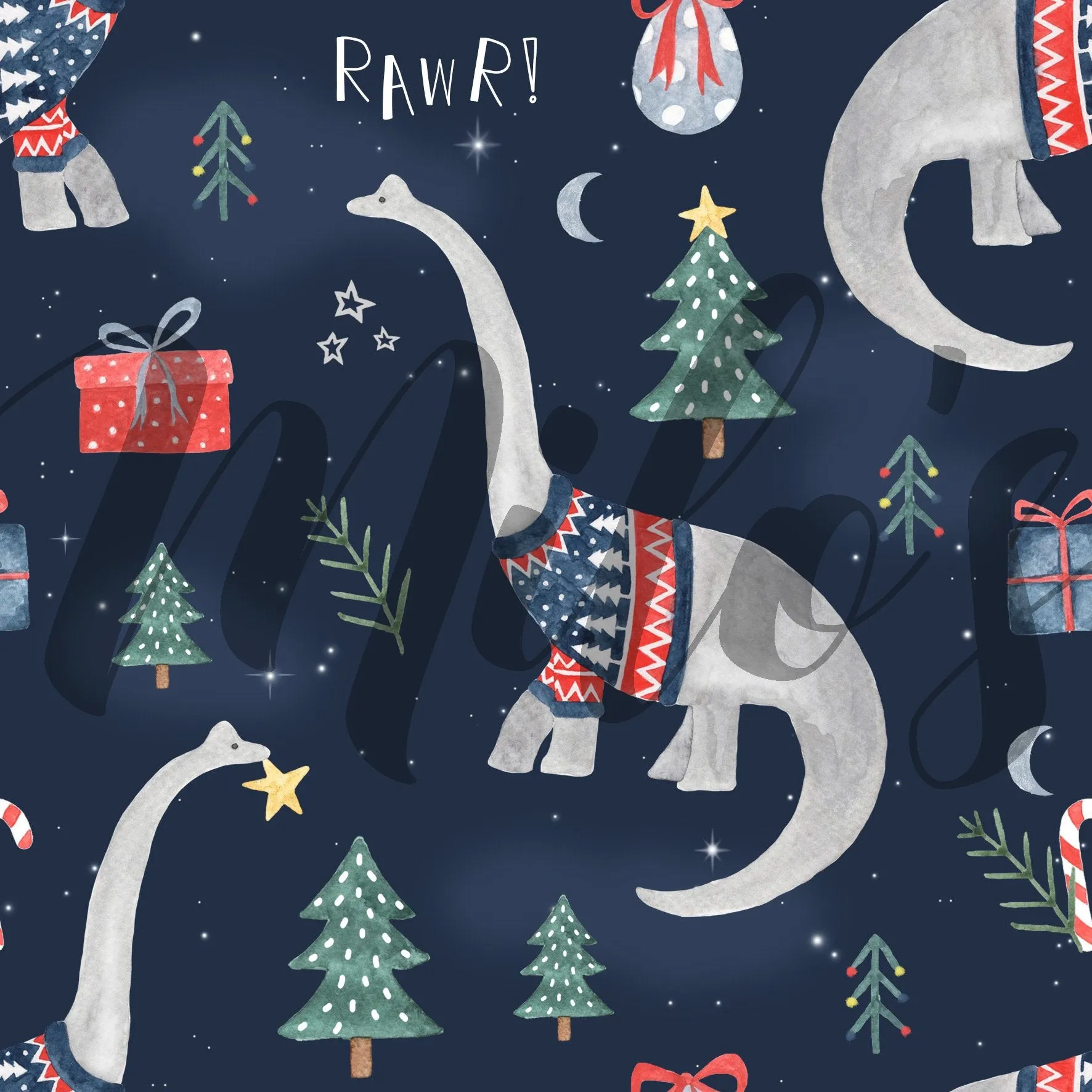 Navy Dinosaurs Long Sleeve Tee