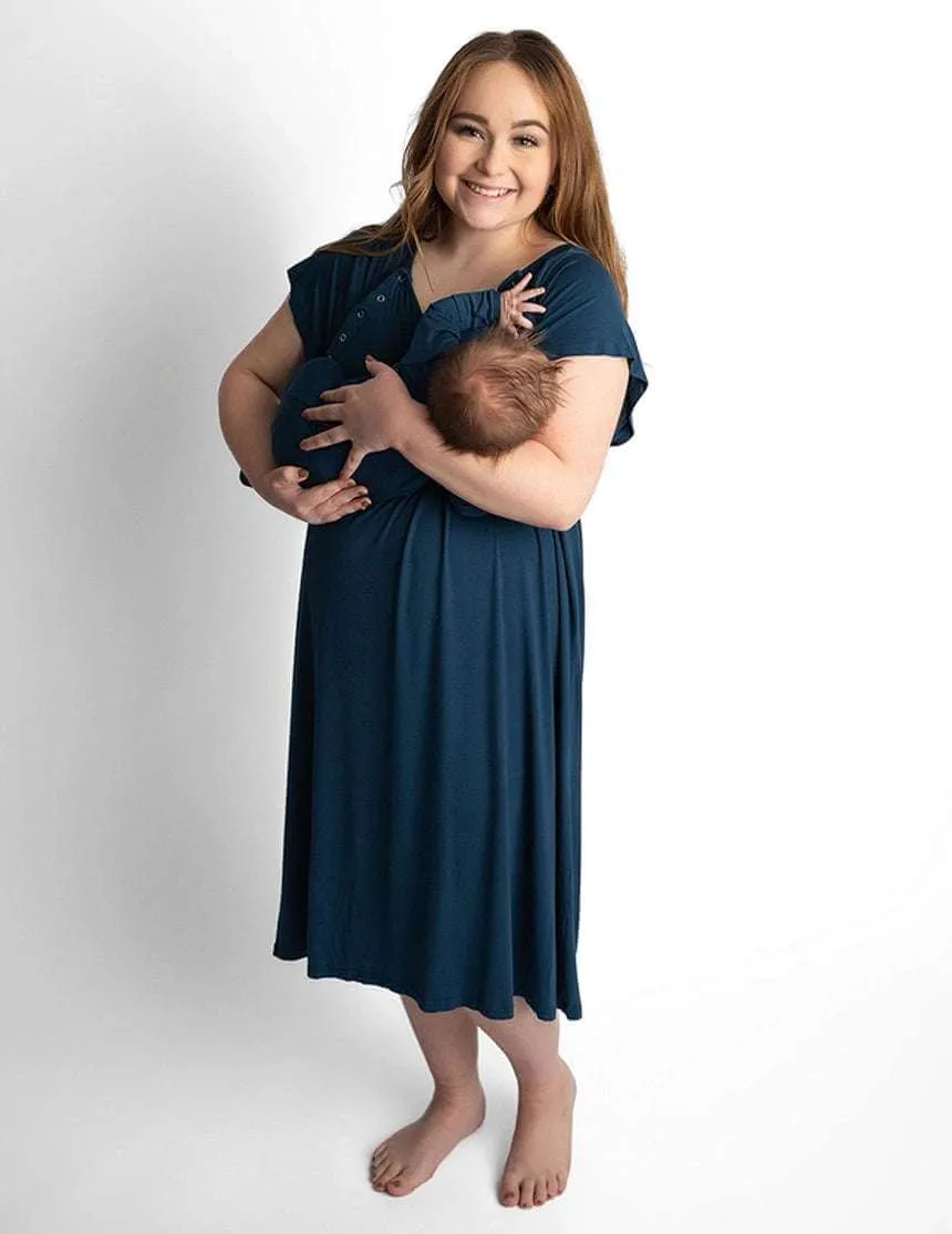 Navy Labor & Delivery Gown