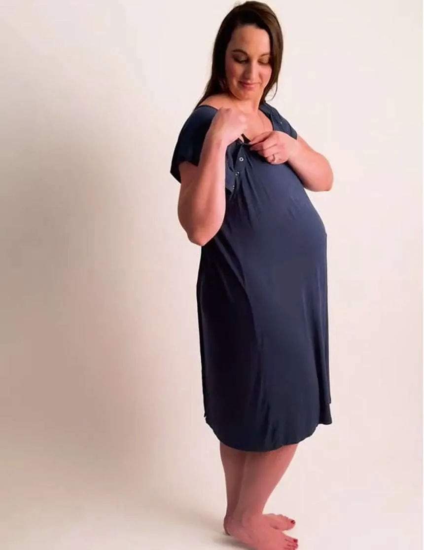 Navy Labor & Delivery Gown