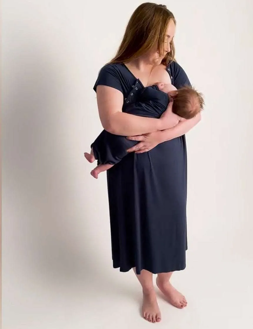 Navy Labor & Delivery Gown