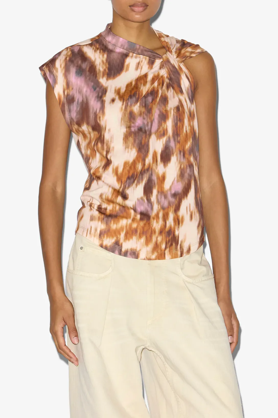 Nayda T-Shirt | Ecru-Ochre