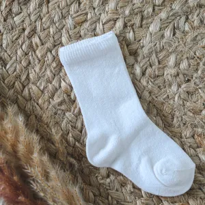New In Meia Pata Plain White Knee Socks