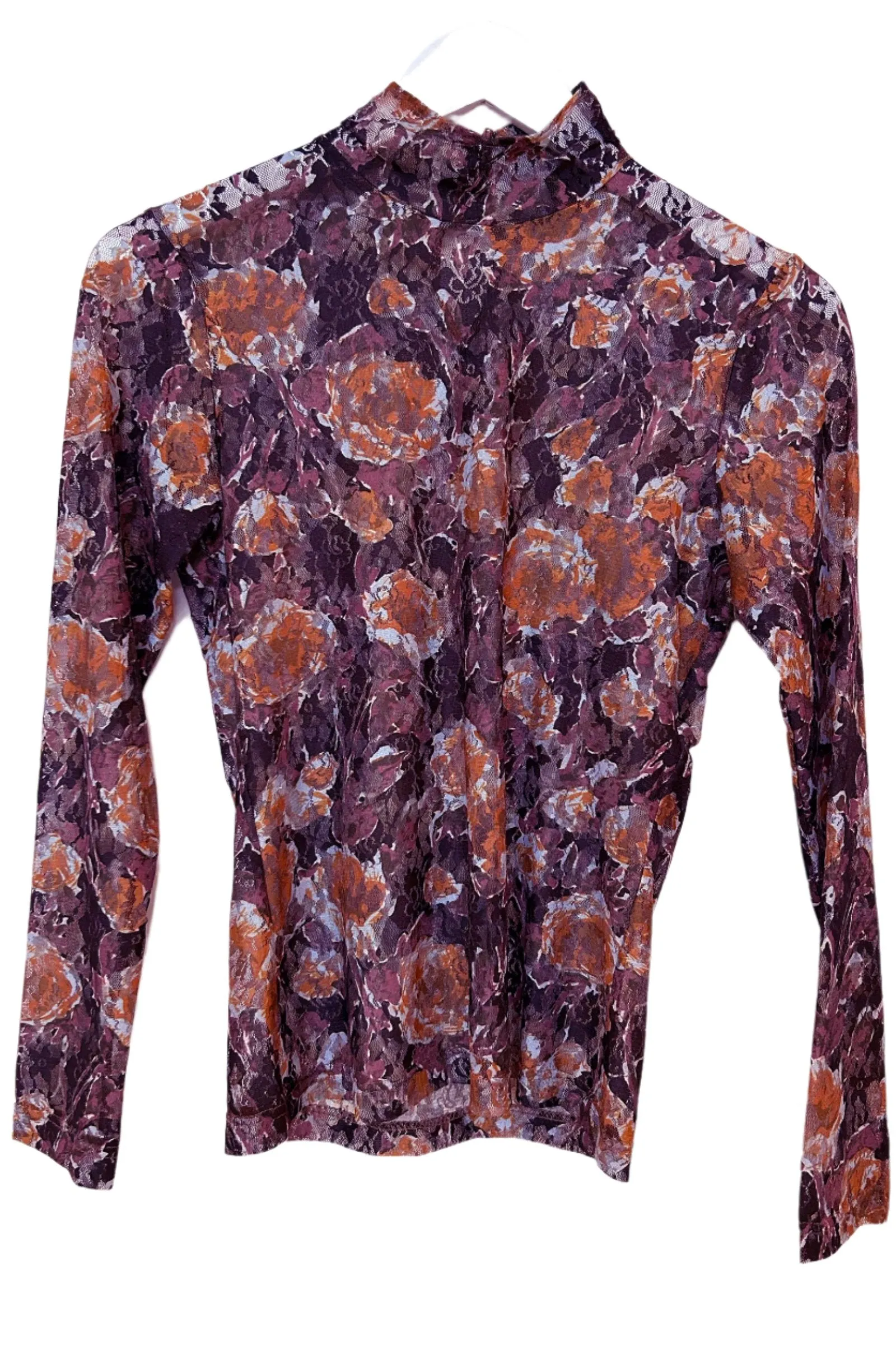 NO6 Rosa Turtleneck in Gold Roses
