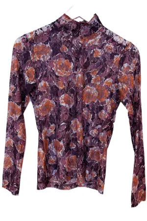 NO6 Rosa Turtleneck in Gold Roses