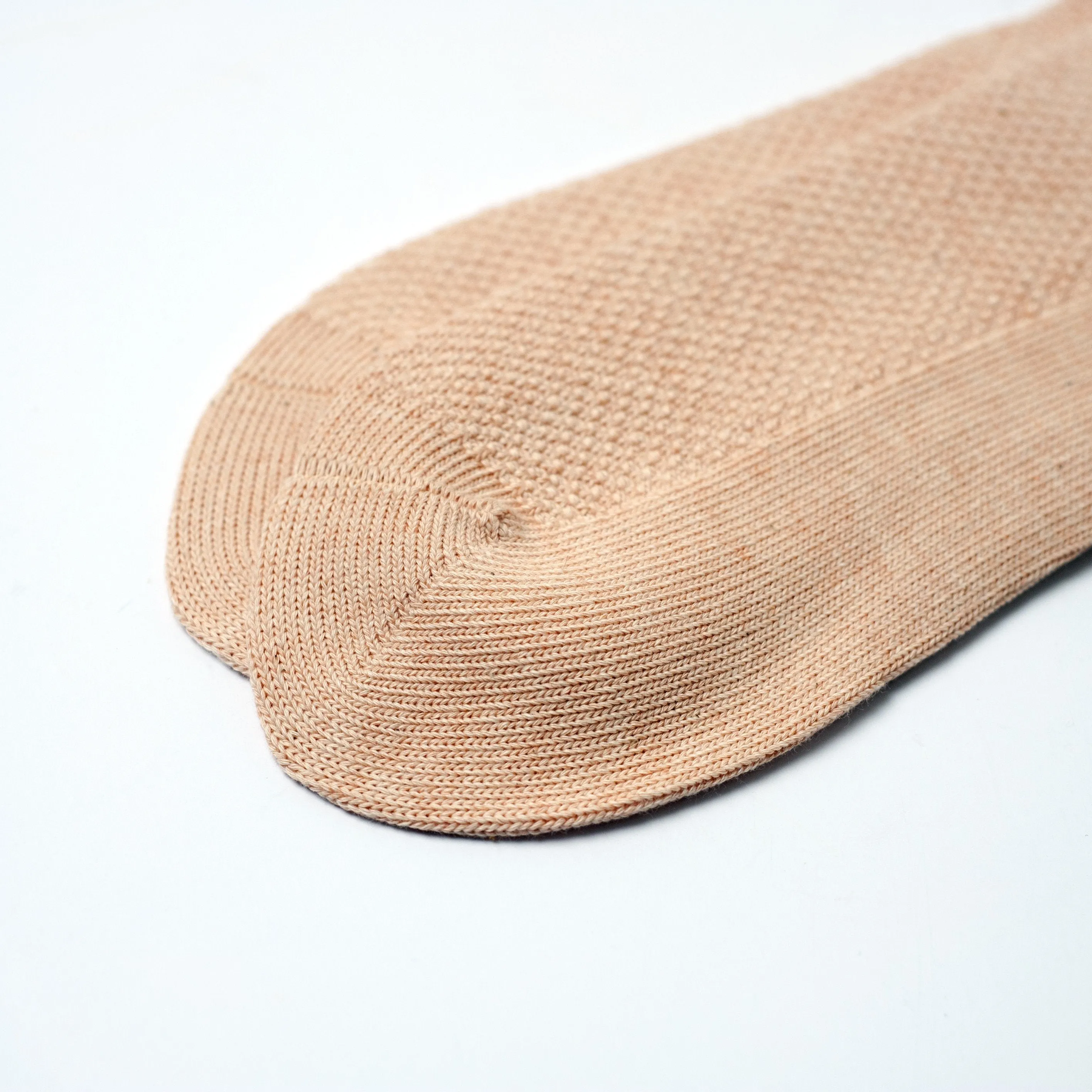 Organic Cotton Pique Knit Crew Sock