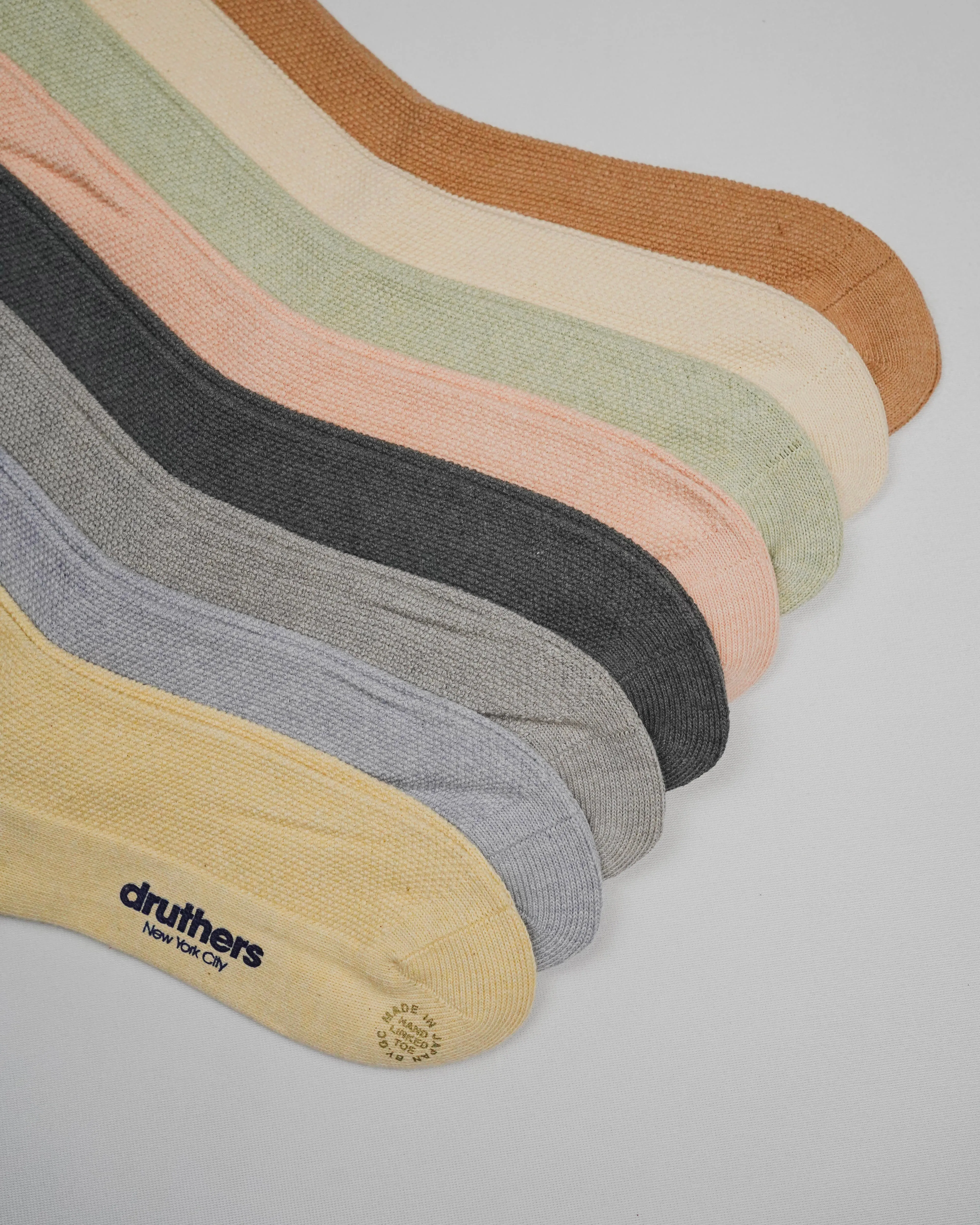 Organic Cotton Pique Knit Crew Sock