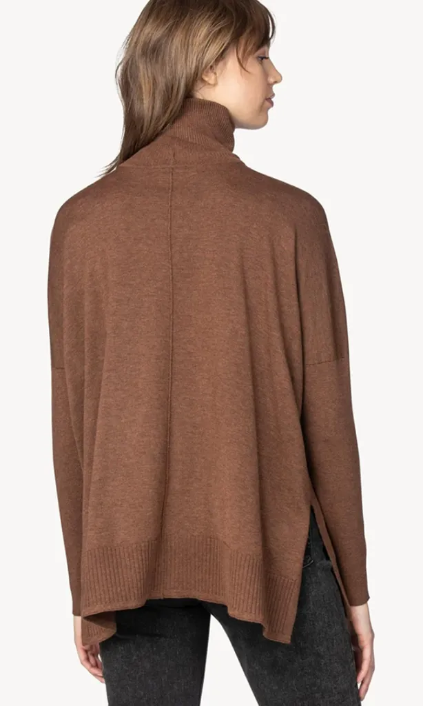 Oversized Turtleneck Sweater - Mink
