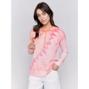 Papaya Tie Dye Printed Hoodie