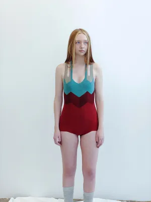 Pelican Avenue Bodysuit Reef, Reverse Red