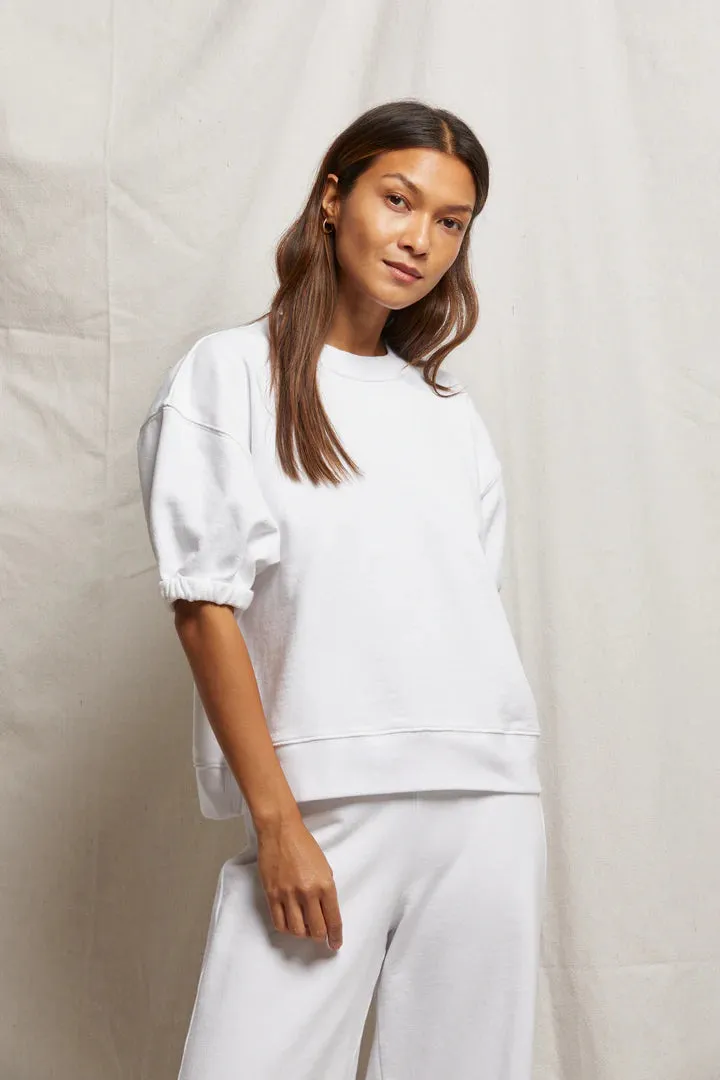 Perfect White Tee Rebecca Rolled SS Sweatshirt