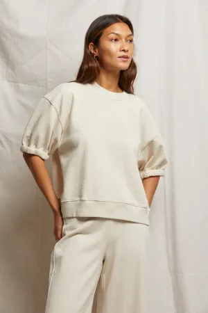 Perfect White Tee Rebecca Rolled SS Sweatshirt