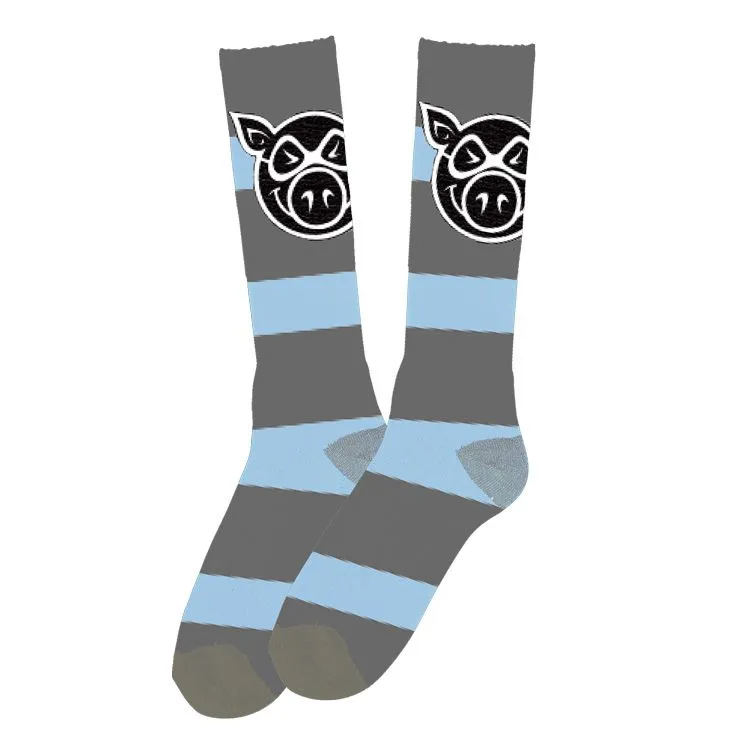 Pig Socks - Blue Stripe -