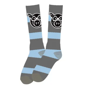 Pig Socks - Blue Stripe -