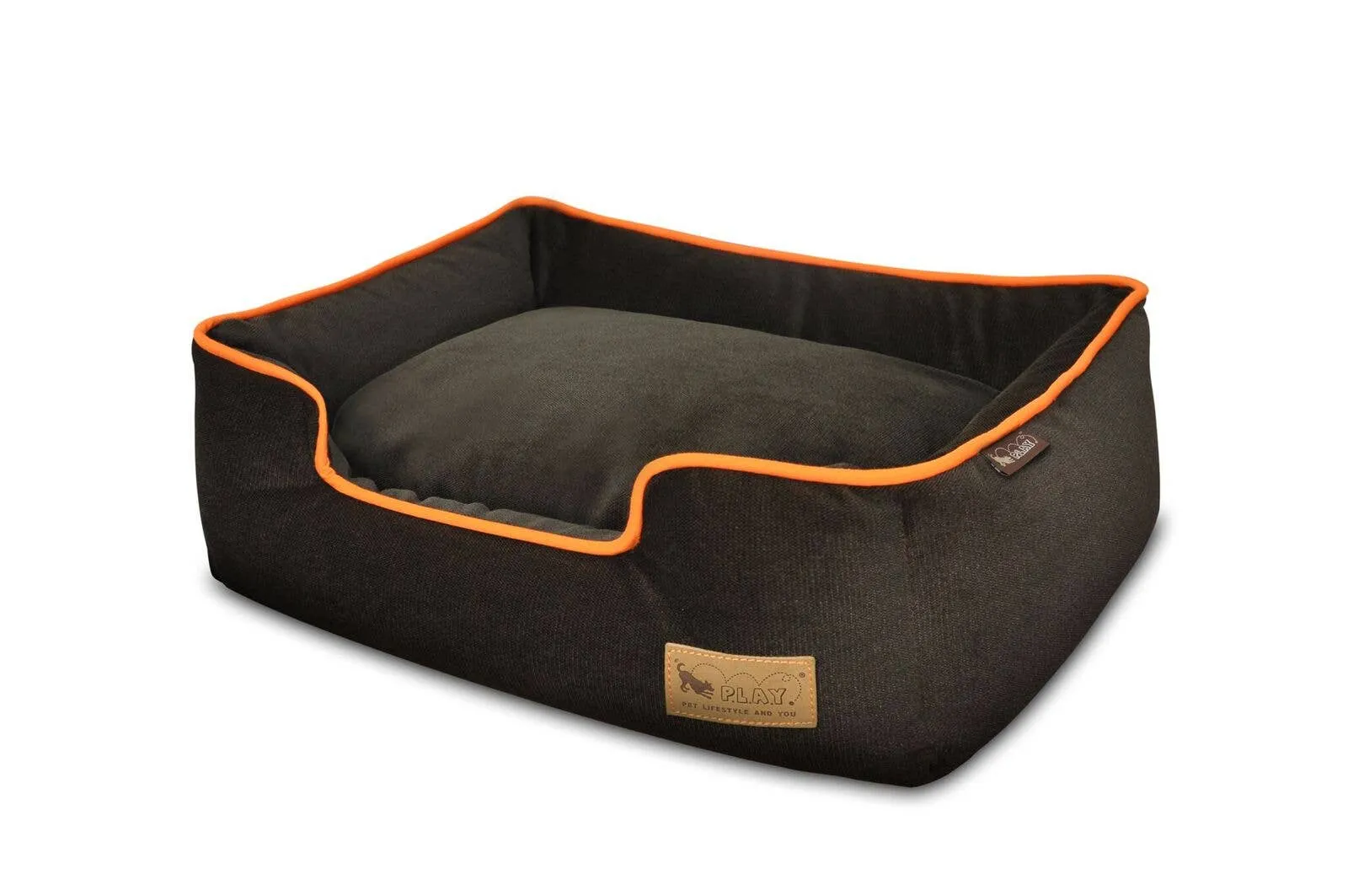 P.L.A.Y. Pet Lifestyle and You - Urban Plush Lounge Bed - Orange (Large)
