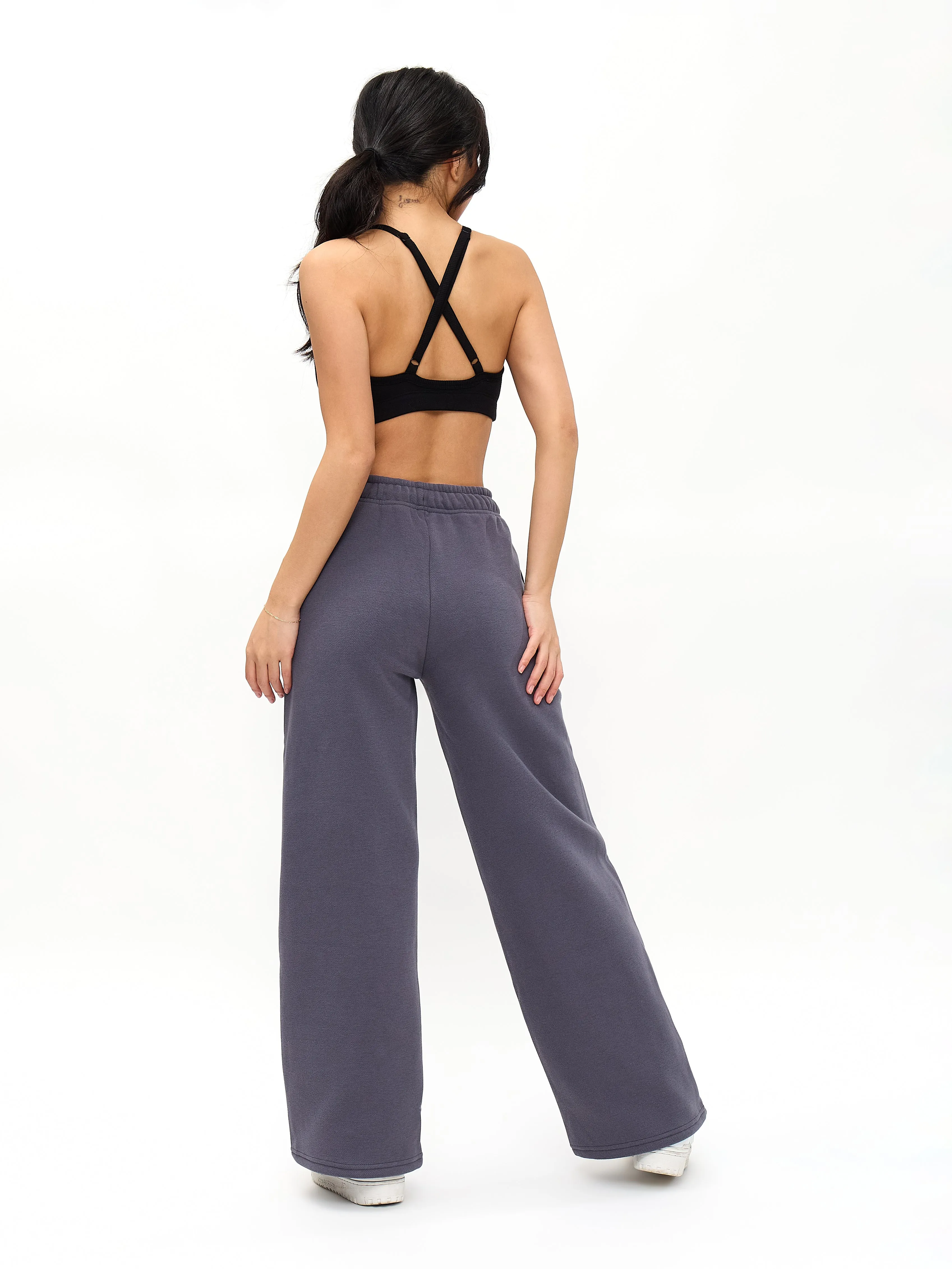 Plush Fleece Straight Leg Sweat Pant - Blue Steel