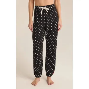 POLKA DOT BRUSHED KNIT JOGGER