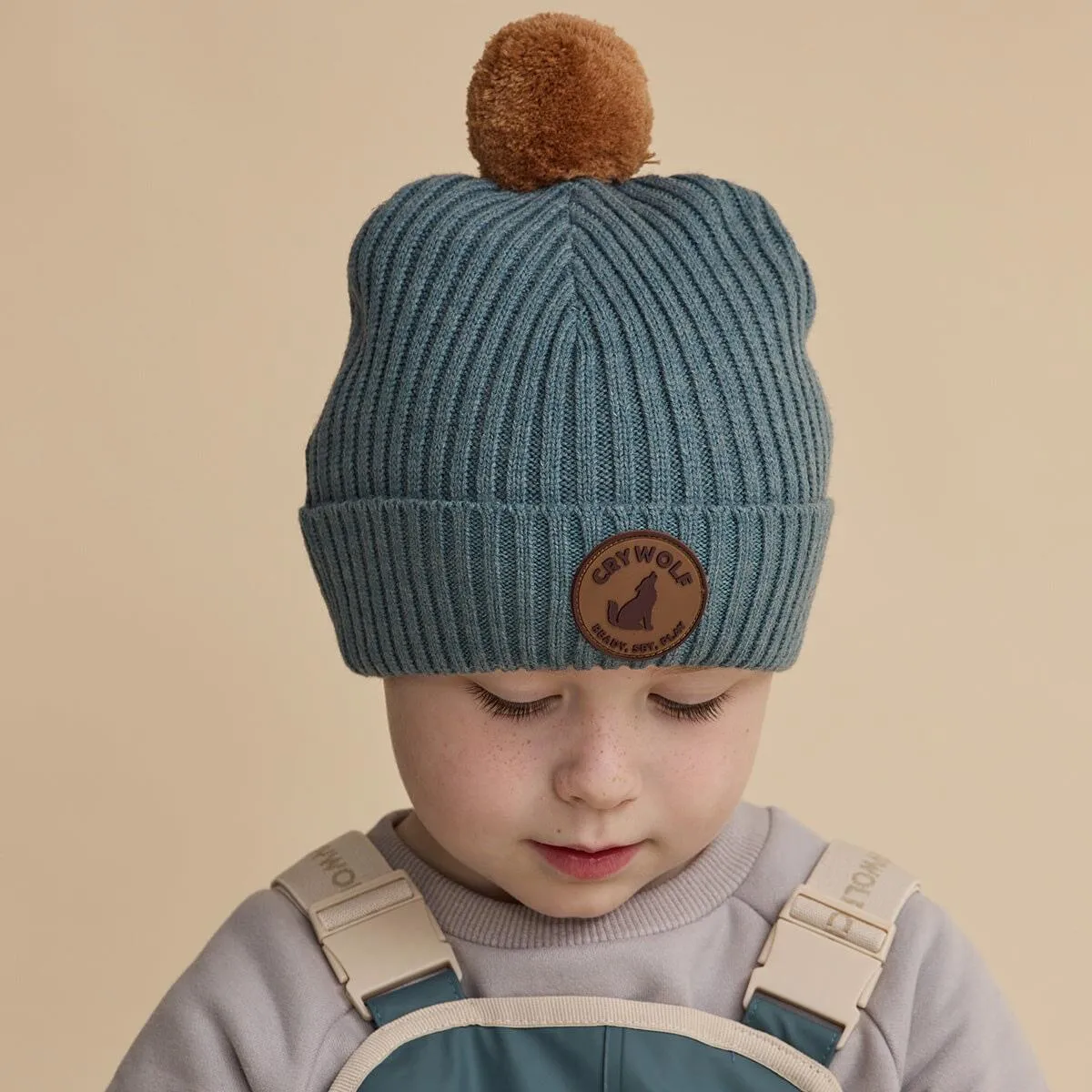 Pom Pom Beanie Scout Blue
