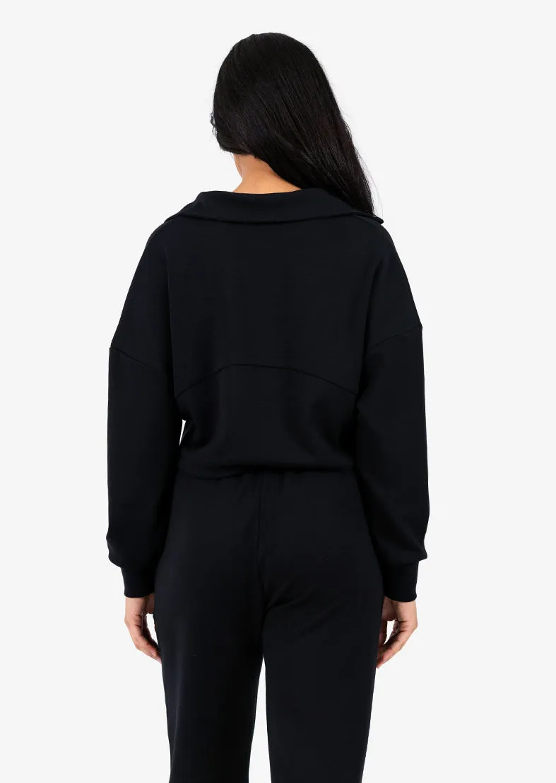 Premium Lounge Half Zip Black