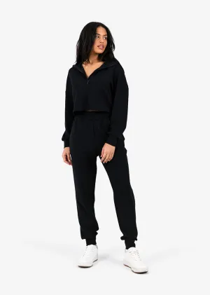 Premium Lounge Half Zip Black