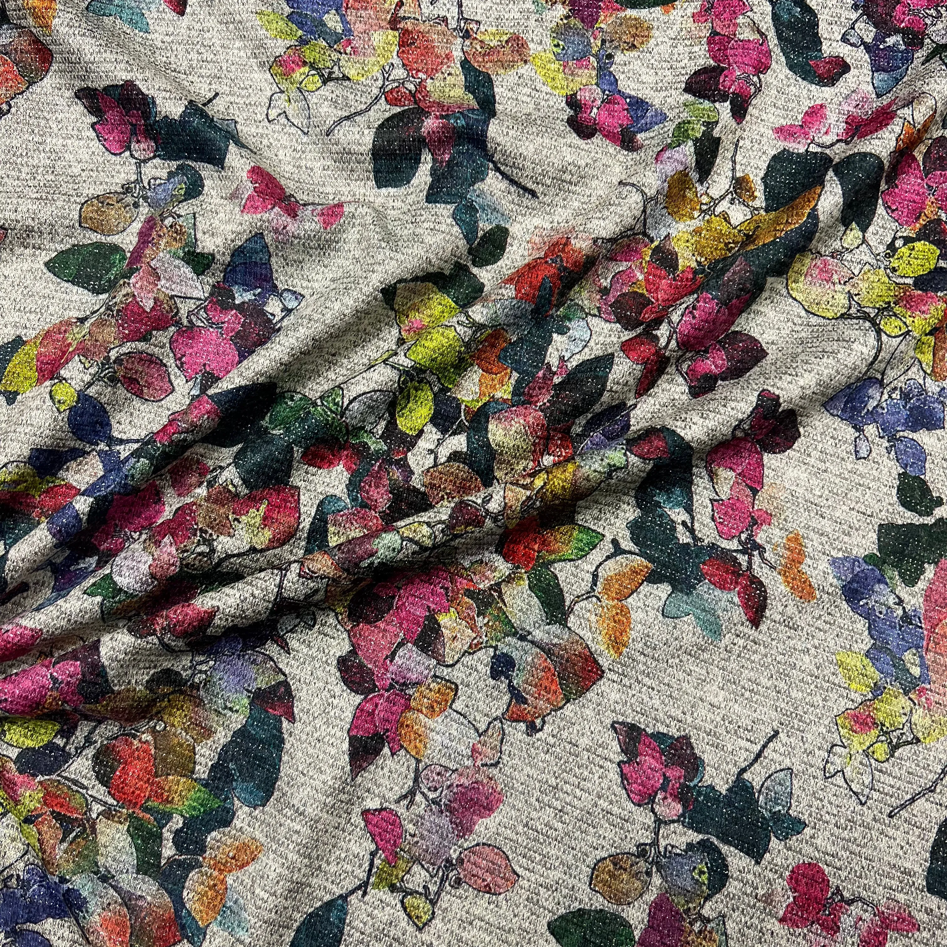 Pretty Petal Metallic | Viscose Jersey