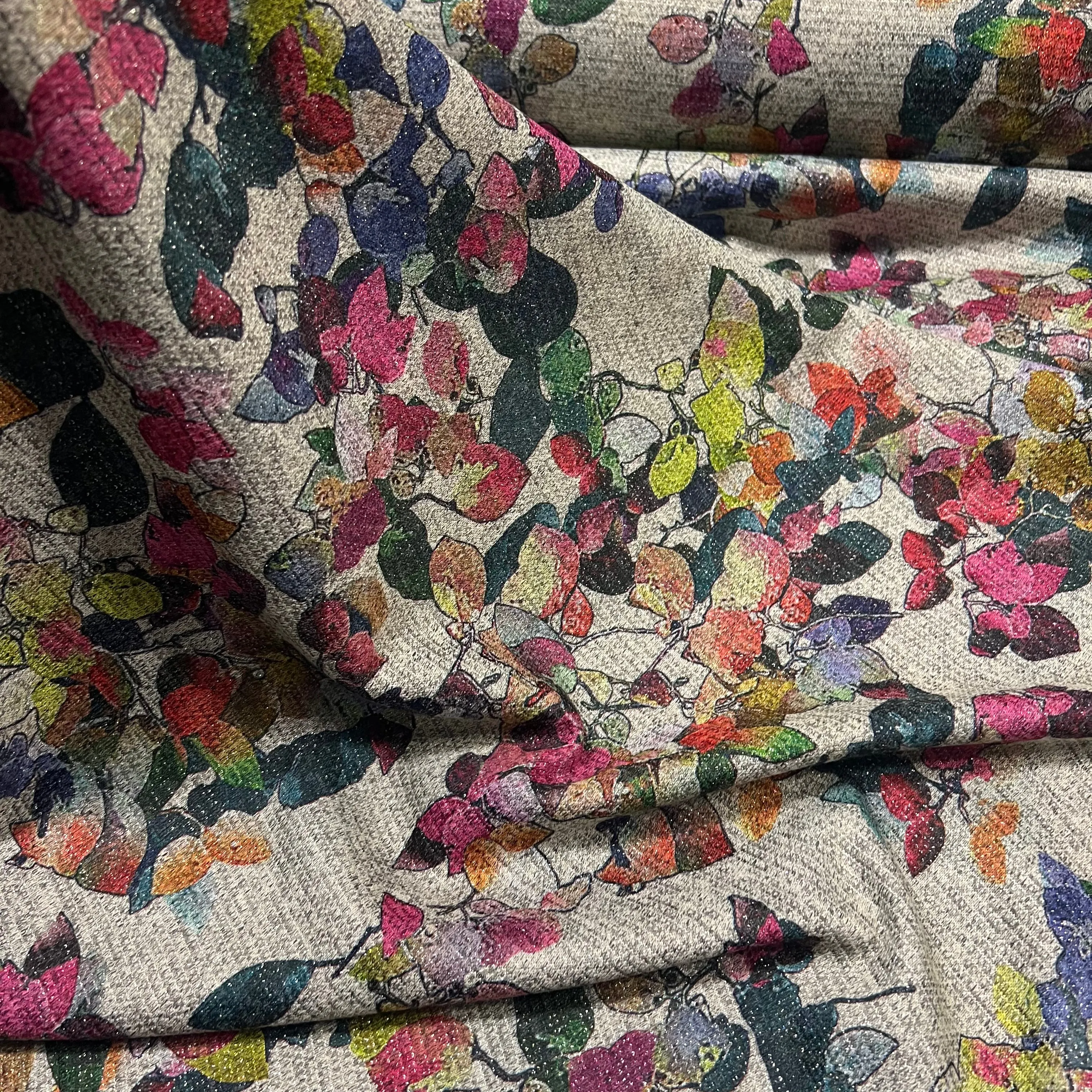 Pretty Petal Metallic | Viscose Jersey
