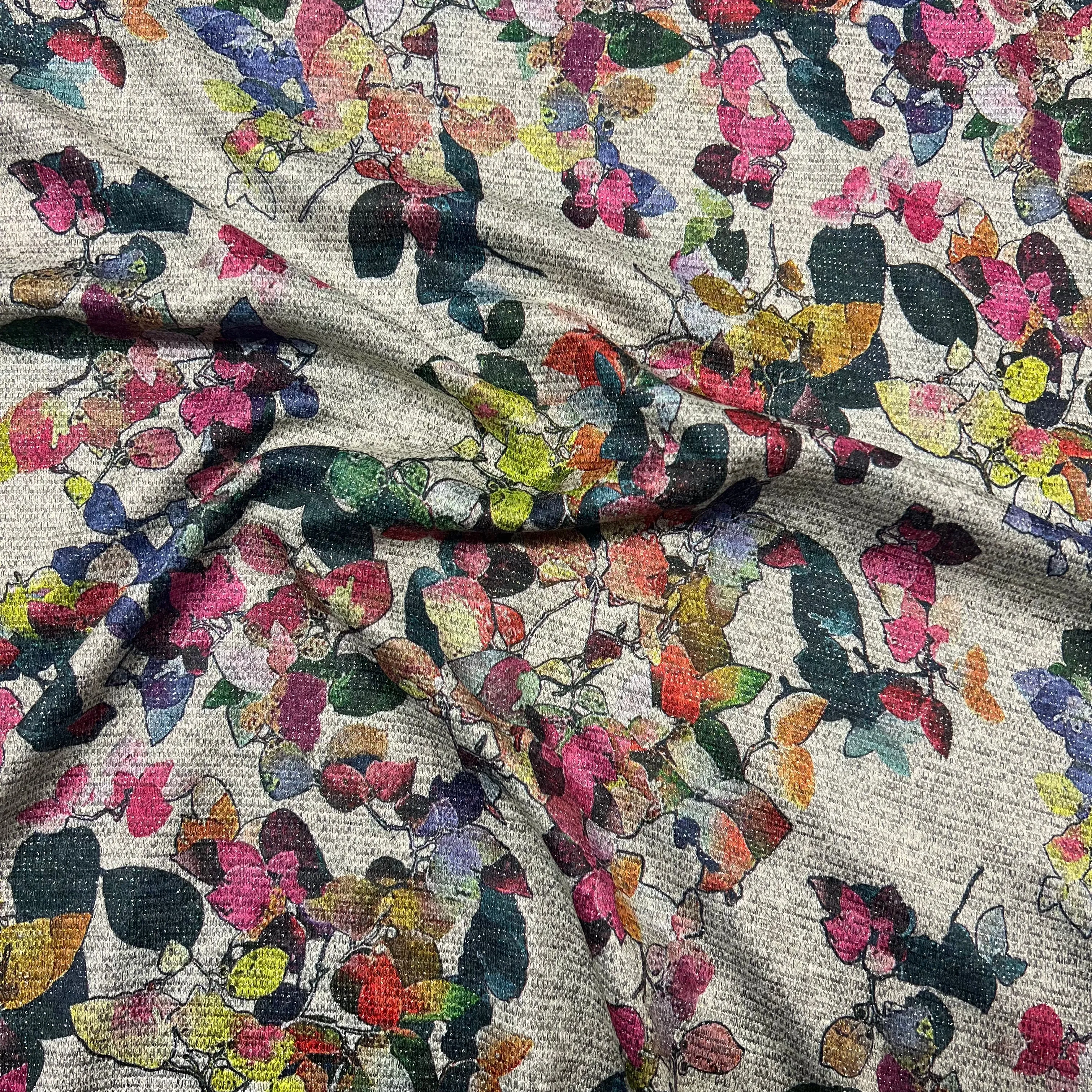 Pretty Petal Metallic | Viscose Jersey
