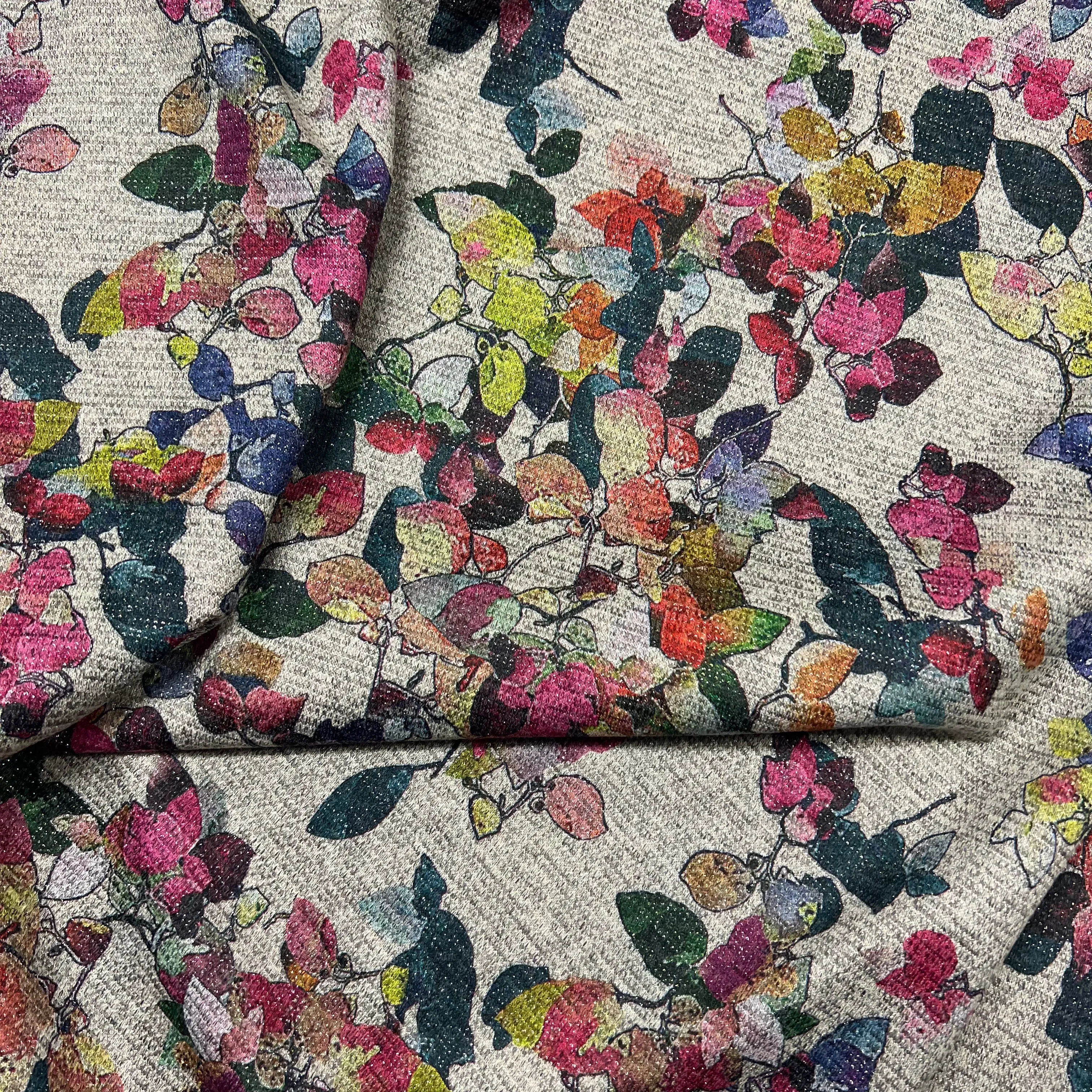 Pretty Petal Metallic | Viscose Jersey