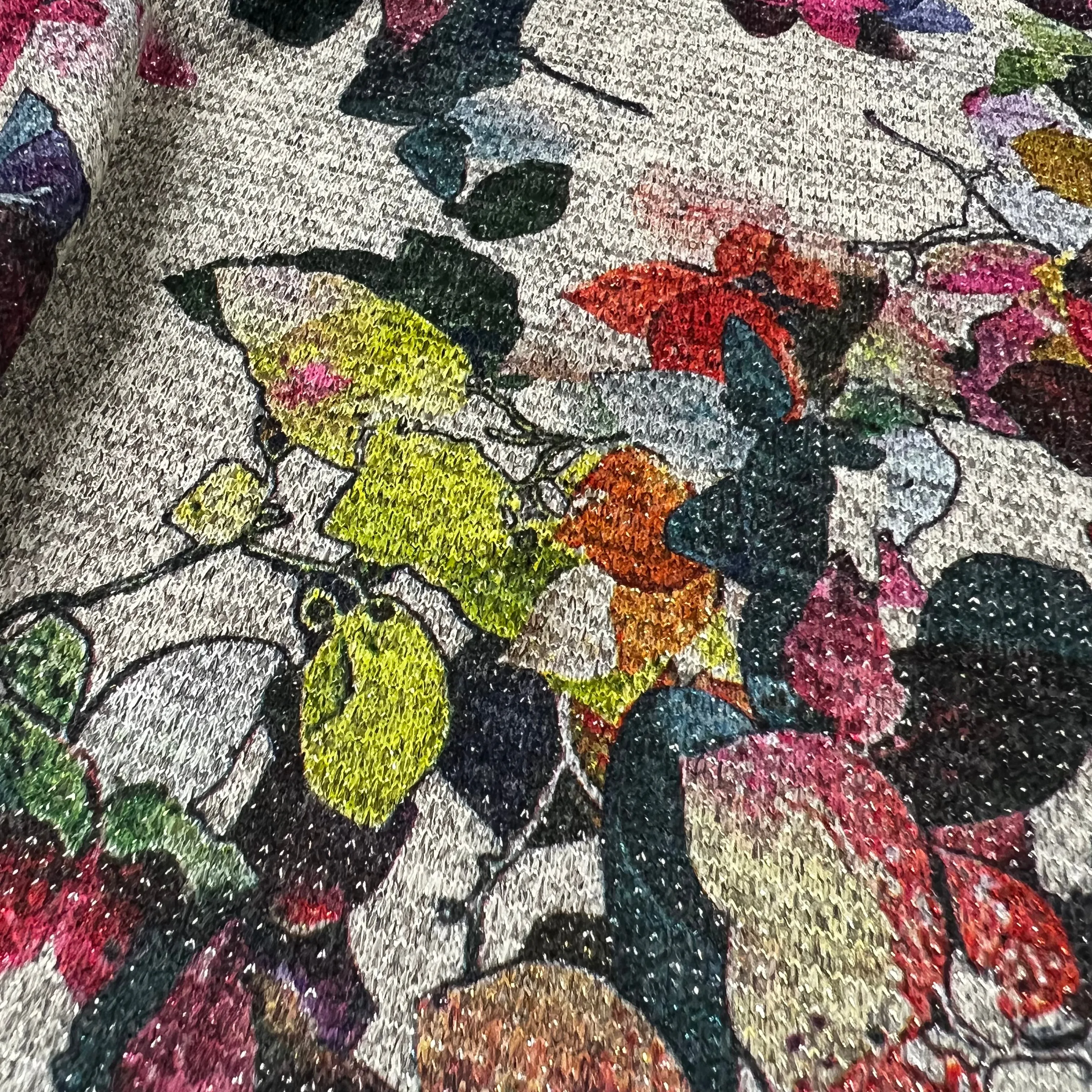 Pretty Petal Metallic | Viscose Jersey