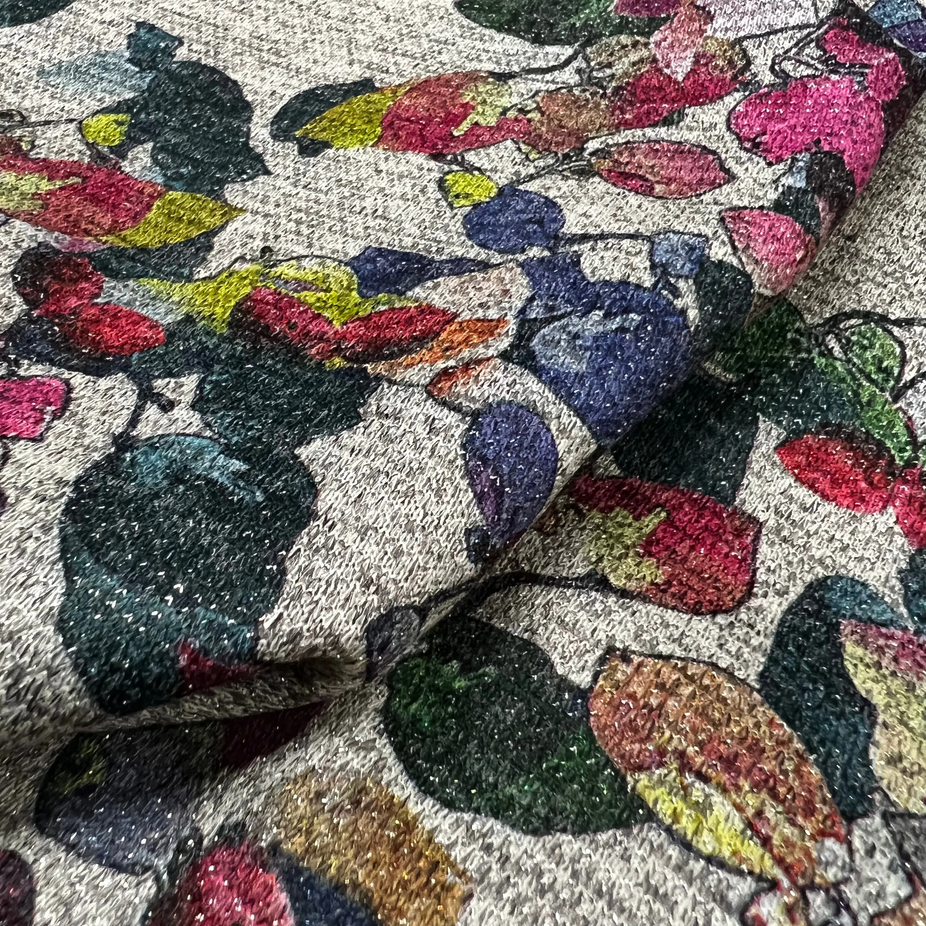 Pretty Petal Metallic | Viscose Jersey