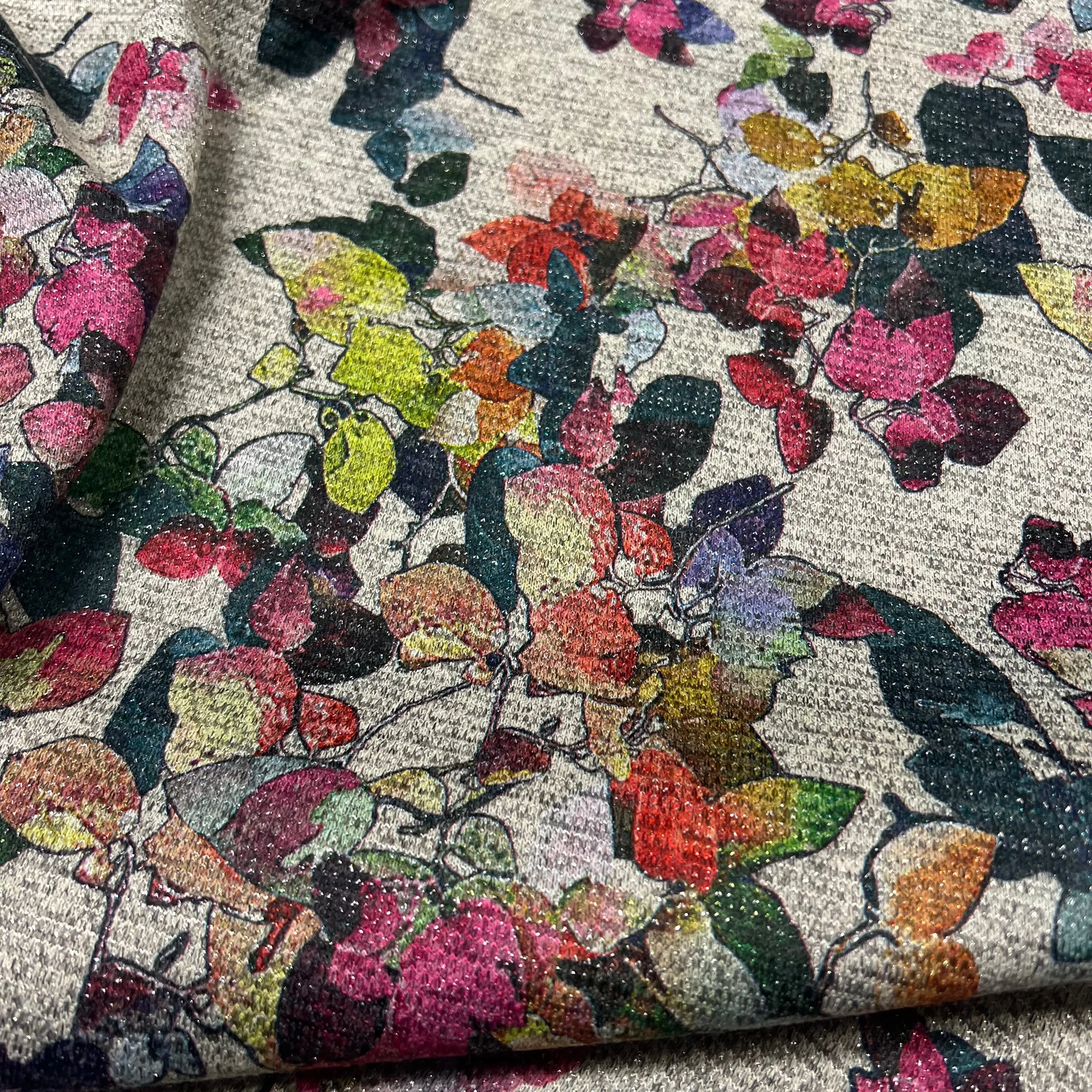 Pretty Petal Metallic | Viscose Jersey